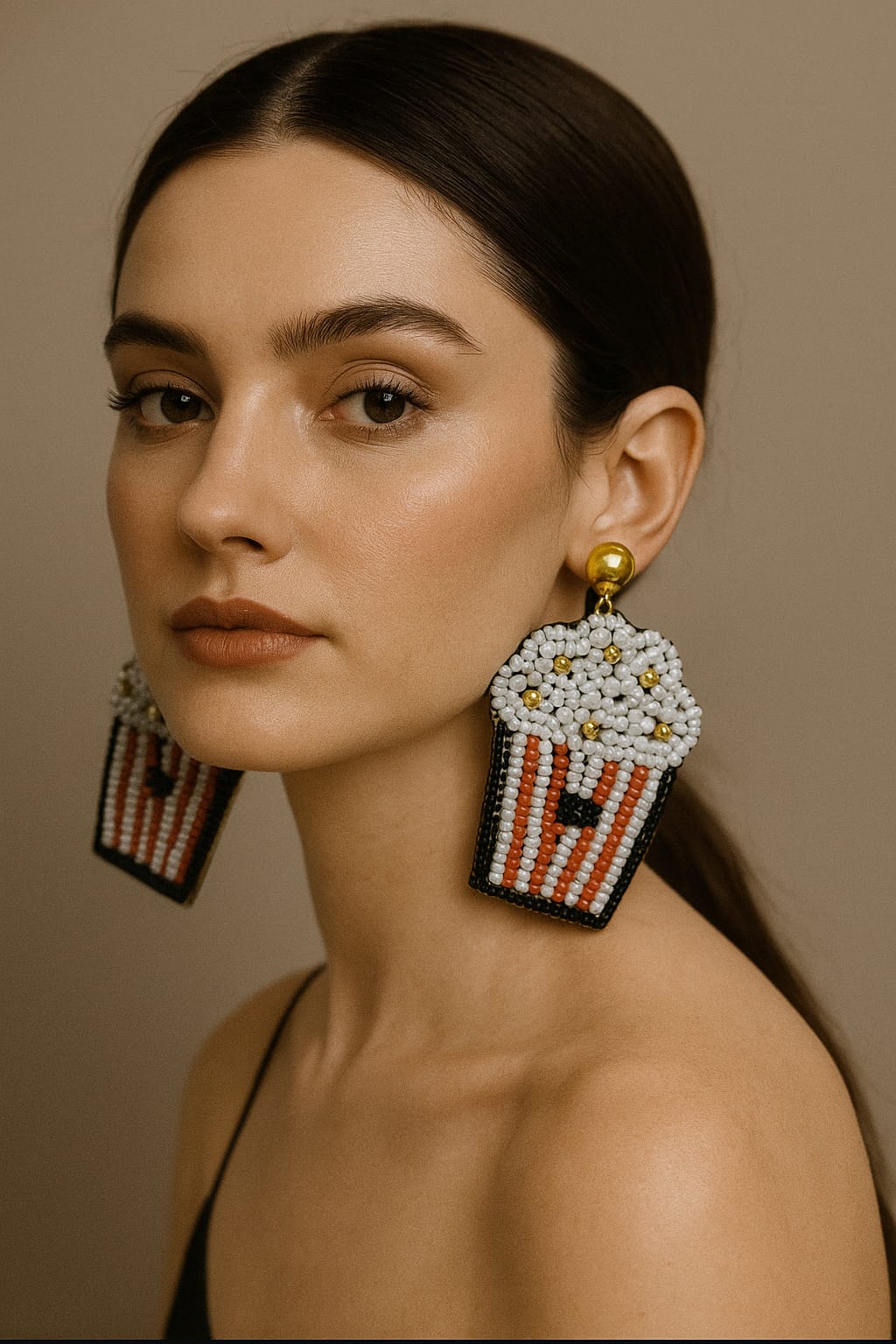 Pop Corn Handmade Earring