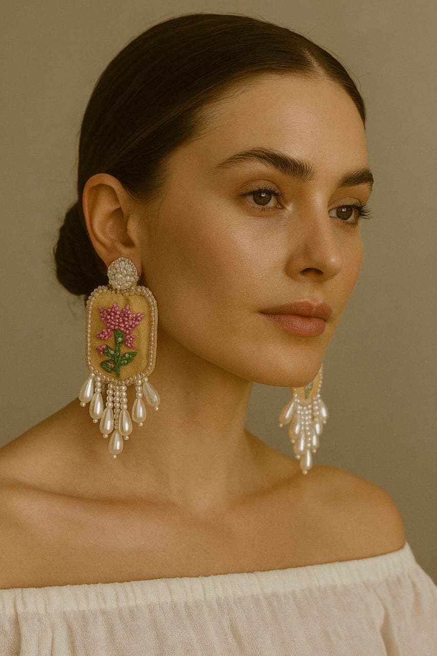 Pearl Blossom Handmade Earring