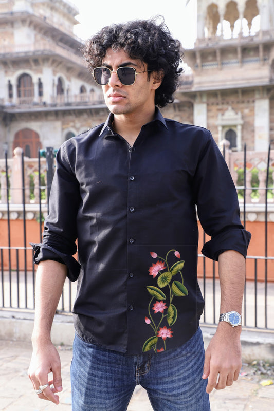 Lotus Black Printed Shirt