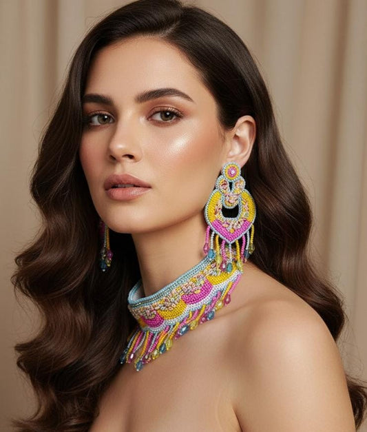 Colourful Embellished Necklace