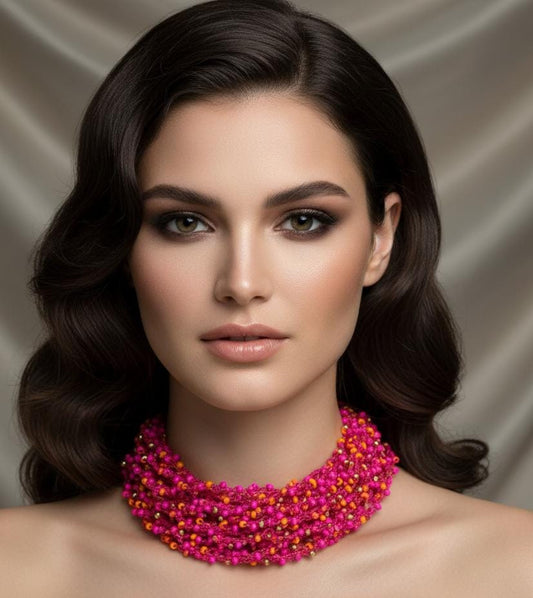 Pink Embellished Necklace