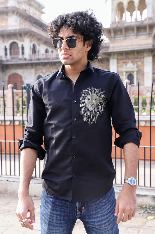 The Silver Lion Black Shirt