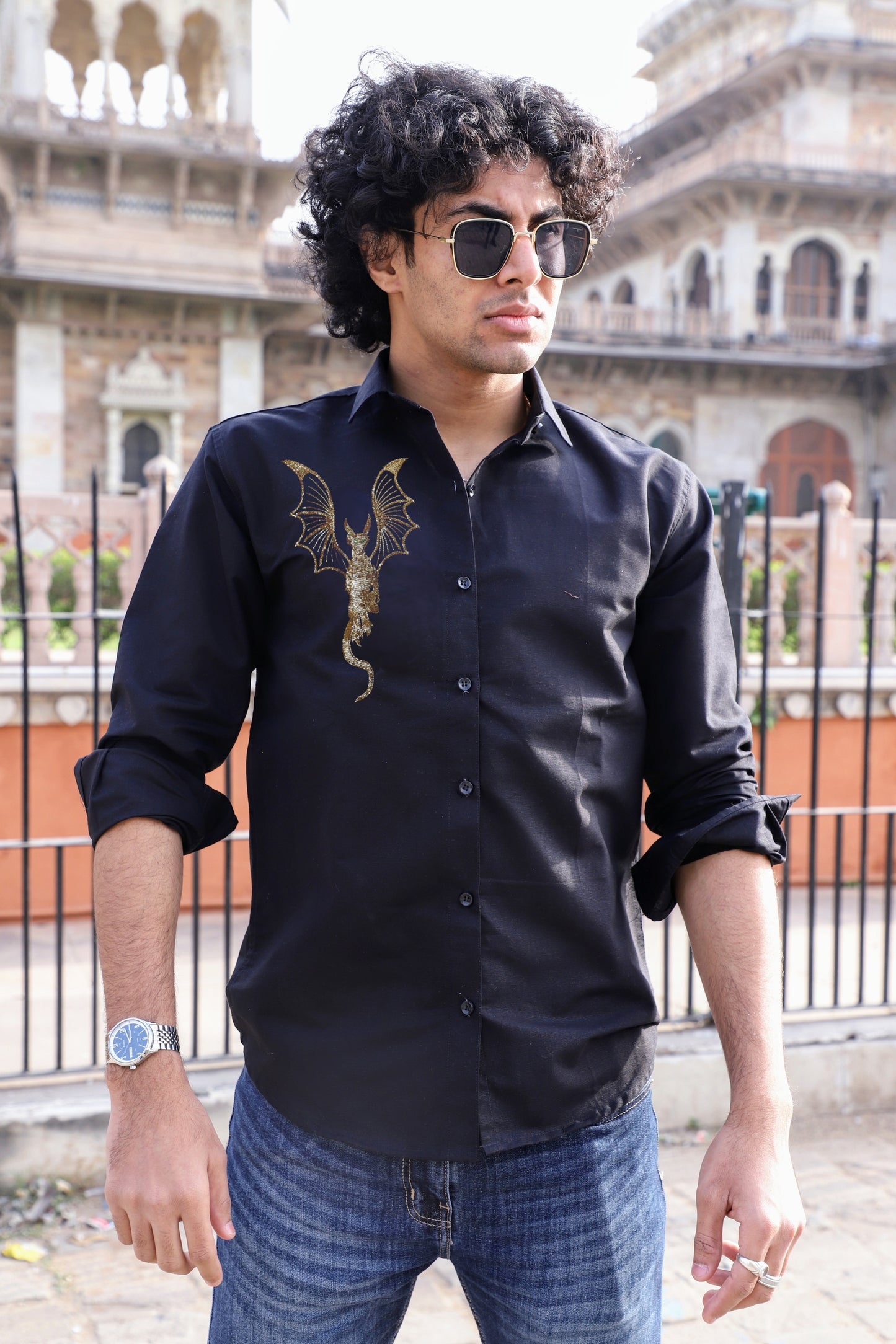 The Exquisite Flying Bat Black Shirt